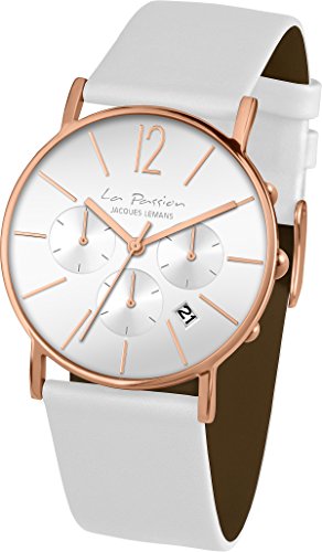 Jacques Lemans Unisex Analog Quarz Uhr mit Leder Armband LP-123F von JACQUES LEMANS