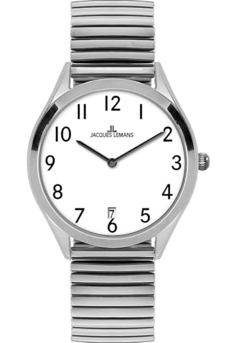 JACQUES LEMANS Unisex-Uhren Analog Quarz One Size, Silber 32028313 von JACQUES LEMANS