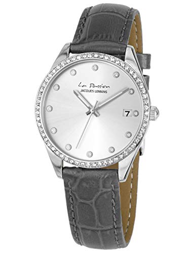 Jacques Lemans Damen Analog Quarz Uhr mit Leder Armband LP-133J von JACQUES LEMANS