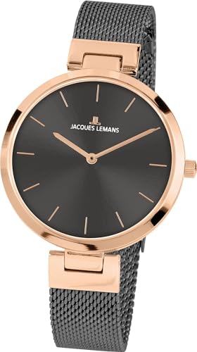 JACQUES LEMANS Damen Analog Quarz Uhr 1-2110J von JACQUES LEMANS