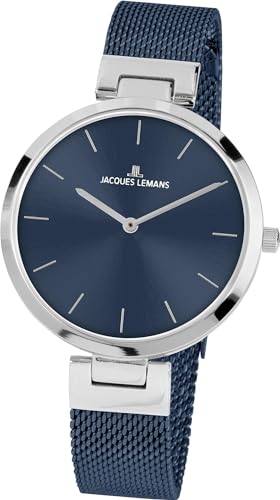 JACQUES LEMANS Damen-Uhren Analog Quarz One Size Blau 32016529 von JACQUES LEMANS
