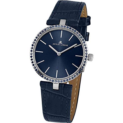 Jacques Lemans Damen-Uhren Analog Quarz One Size Blau 32016850 von JACQUES LEMANS