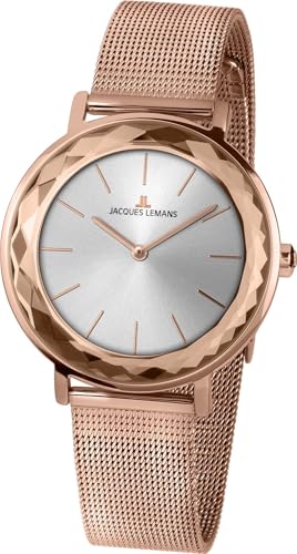 Jacques Lemans Damen-Uhren Analog Quarz One Size Roségold 32016504 von JACQUES LEMANS