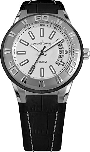 Jacques Lemans Herren Armbanduhr Multi Zifferblatt Quarz Leder 1-1770B von JACQUES LEMANS