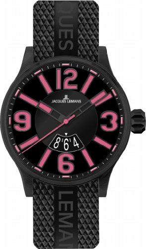 Jacques Lemans Herren-Armbanduhr XL Sport Analog Quarz Kautschuk 1-1673F von JACQUES LEMANS