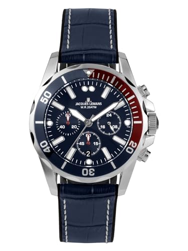 JACQUES LEMANS Herren Chronograph Liverpool Diver 1-2091B von JACQUES LEMANS