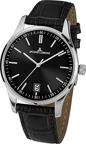 Jacques Lemans Damen-Uhren Analog Quarz One Size Schwarz 32016857 von JACQUES LEMANS