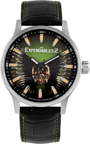 Jacques Lemans Unisex-Armbanduhr The Expendables 2 Analog Quarz Leder E-226 von JACQUES LEMANS