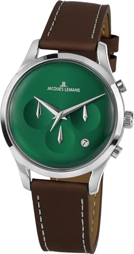 Jacques Lemans Unisex-Uhren Analog Quarz One Size Grün 32016515 von JACQUES LEMANS