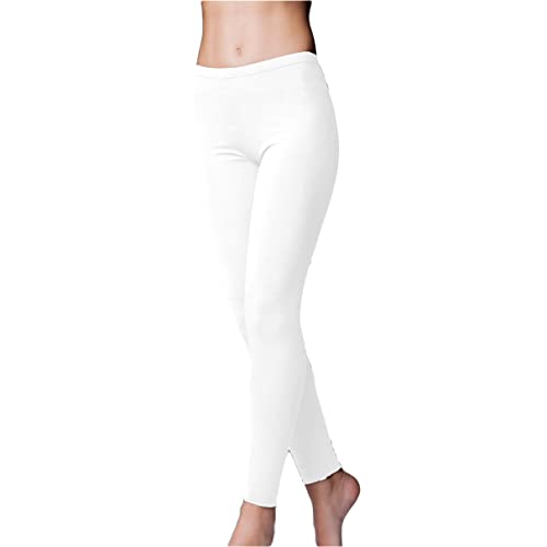 JADEA - Damen-Leggings 4265, Weiß, X-Small-Small von JADEA