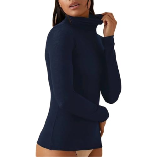 JADEA Damen-Rollkragenpullover mit langen Ärmeln aus Modal und Kaschmir 4066, grau, S von JADEA