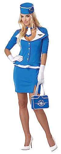 California Costumes Retro Stewardess Kostüm, Blau, S von California Costumes