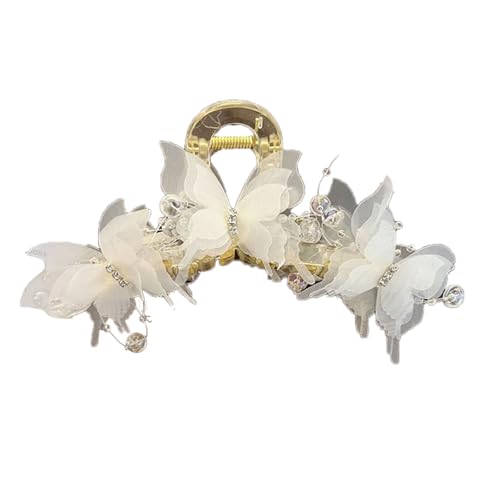 JADEWaa Ästhetische Haarklammer aus Netzstoff, Schmetterling, Acryl, Haarklammer, starke sichere Haarklammer, Haarstyling von JADEWaa