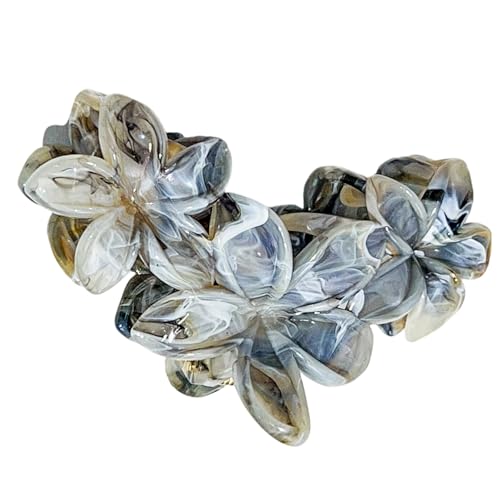 JADEWaa Frangipani-Haarklammer mit elegantem Marmor, mit mehrfarbigen Optionen, praktisches Harz-Haar-Accessoire für den täglichen Gebrauch von JADEWaa