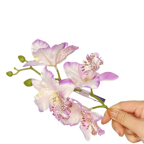 JADEWaa Haarspange für Mädchen, Motiv: Cymbidium, Kunstkopfschmuck, Haarspangen, Blumenform, süße 2000er-Jahre-Mädchen-Haarnadeln von JADEWaa