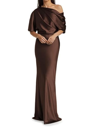 JAEDEN Brautmutterkleider Lang Satin Abendkleider Meerjungfrauen Hochzeitsgast Kleid mit Ärmel Braun 40 JAEDEN Brautmutterkleider Lang Satin Abendkleider Meerjungfrauen Hochzeitsgast Kleid mit Ärmel Braun 40 von JAEDEN