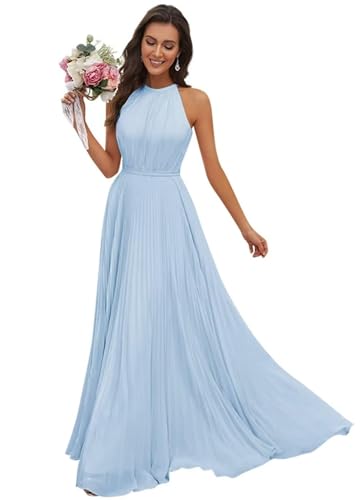 Jaeden Ballkleider Damen Brautjungfernkleid Hochzeit Partykleid Herzausschnitt Abendkleid Vorne Kurz Hinten Lang Himmelblau EUR34 von JAEDEN
