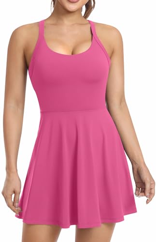 Tenniskleid für Damen, Workout-Kleid mit integrierten Shorts und BH, athletische Golf-Sportbekleidung für Training., Klein Tenniskleid für Damen, Workout-Kleid mit integrierten Shorts und BH, athletische Golf-Sportbekleidung für Training., Klein von JAFINSY