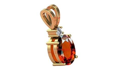 JAGDAMBA GEMS 20,25 Ratti 19,34 Karat Hessonit Granat Stein Ashtdhatu vergoldeter Anhänger, Original und zertifiziert von WTGTL Natürlicher Gomed Edelstein, unbeheizt und unbehandelt für astrologische JAGDAMBA GEMS 20,25 Ratti 19,34 Karat Hessonit Granat Stein Ashtdhatu vergoldeter Anhänger, Original und zertifiziert von WTGTL Natürlicher Gomed Edelstein, unbeheizt und unbehandelt für astrologische von JAGDAMBA GEMS