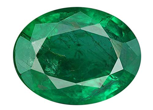JAGDAMBA GEMS 5.00 Ratti 100% brasilianischer Smaragd Panna unbeheizter Edelstein zertifizierter natürlicher Edelstein AA++ Qualität für Männer und Frauen von Lab zertifiziert, natürlicher Smaragd von JAGDAMBA GEMS