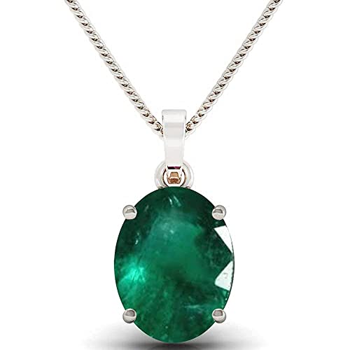 JAGDAMBA GEMS Certified 4.00 Ratti Green Natural Smaragd Loose Gemstone Panna Silver Plating Pendant Locket for Men and Women, Silver Plated, Smaragd, Versilbert, Smaragd JAGDAMBA GEMS Certified 4.00 Ratti Green Natural Smaragd Loose Gemstone Panna Silver Plating Pendant Locket for Men and Women, Silver Plated, Smaragd, Versilbert, Smaragd von JAGDAMBA GEMS