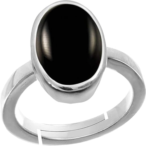 JAGDAMBA GEMS Sulemani Hakik Ring 4.25 Ratti 3.55 Karat Original Natürlicher Schwarzer Haqiq Edelstein Hakeek Astrologisch vergoldet, Versilbert, Hakik JAGDAMBA GEMS Sulemani Hakik Ring 4.25 Ratti 3.55 Karat Original Natürlicher Schwarzer Haqiq Edelstein Hakeek Astrologisch vergoldet, Versilbert, Hakik von JAGDAMBA GEMS
