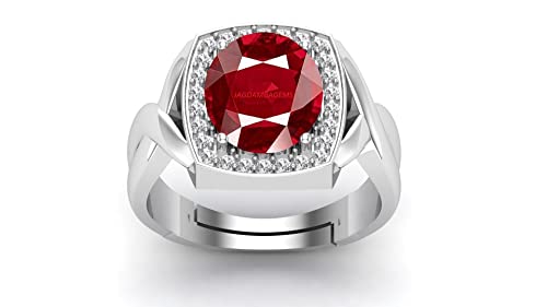 JAGDAMBA GEMS Super Qualität Burma Rubin Stein 13.00 Ratti mit Labor getestet zertifiziert unbehandelter unbeheizter natürlicher Manikya-Edelstein Manikya Verstellbarer Ring für Damen und Herren, JAGDAMBA GEMS Super Qualität Burma Rubin Stein 13.00 Ratti mit Labor getestet zertifiziert unbehandelter unbeheizter natürlicher Manikya-Edelstein Manikya Verstellbarer Ring für Damen und Herren, von JAGDAMBA GEMS