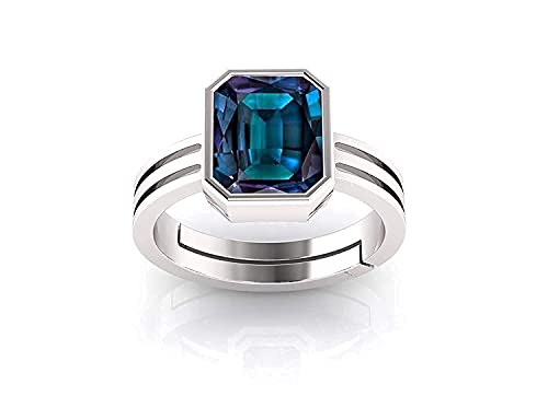 JAGDAMBA GEMS Zertifizierter unbeheizter 8,25 Ratti A+ Qualität natürlicher Alexandrit Ring für Damen und Herren (GGTL Lab - zertifiziert), Natürlicher Alexandrit-Edelstein, Alexandrit von JAGDAMBA GEMS