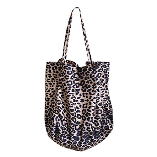 JAGENIE Damen Leopard Print Handtasche Schulter Damen Geldbörse Messenger Satchel Einkaufstasche Tasche von JAGENIE