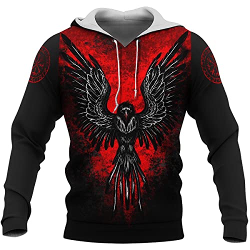 JAGHAWXL Herren Classic Viking Nordische Mythologie Ganzkörperdruck 3D-Digitaldruck Tattoo Viking Raven Hoodie Personality Fit Zip Sweatshirt Zip Hoodie Lässiges Komfort-Sweatshirt,Without Zipper,M JAGHAWXL Herren Classic Viking Nordische Mythologie Ganzkörperdruck 3D-Digitaldruck Tattoo Viking Raven Hoodie Personality Fit Zip Sweatshirt Zip Hoodie Lässiges Komfort-Sweatshirt,Without Zipper,M von JAGHAWXL
