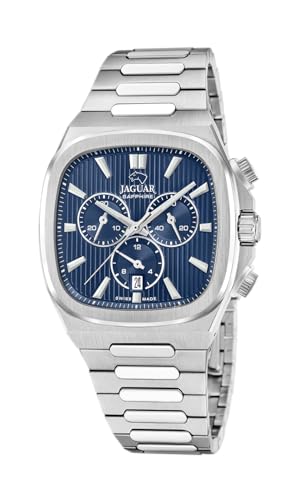 JAGUAR Herrenuhr J1048/2 Rondcarre Edelstahlgehäuse, silberfarbenes Edelstahl-Armband, silberfarben von JAGUAR