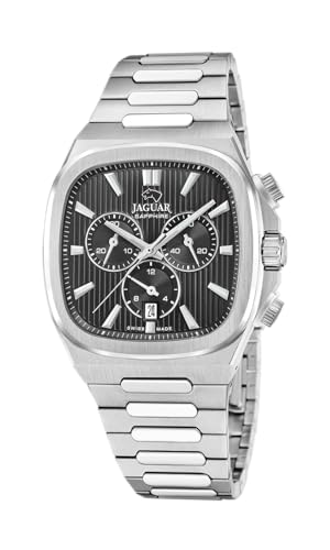 JAGUAR Herrenuhr J1048/4 Rondcarre Edelstahlgehäuse, silberfarben, Edelstahl-Armband, silberfarben von JAGUAR