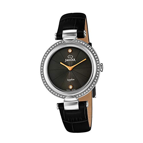 JAGUAR Armbanduhr Modell J832/2 aus der Kollektion Cosmopolitan 34,5 mm schwarzem Lederarmband für Damen von JAGUAR