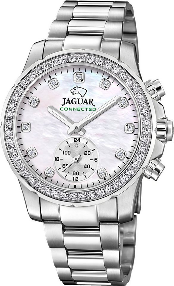 JAGUAR Multifunktionsuhr Jaguar Damenuhr Edelstahl silber Jaguar, (Multifunktionsuhr), Damen Armbanduhr rund, Edelstahlarmband silber von JAGUAR