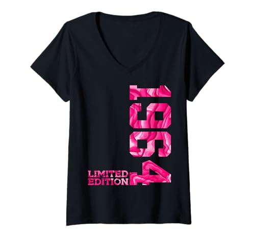 Damen PINK 61 JAHRE 61. GEBURTSTAG LIMITED EDITION 1964 T-Shirt mit V-Ausschnitt Damen PINK 61 JAHRE 61. GEBURTSTAG LIMITED EDITION 1964 T-Shirt mit V-Ausschnitt von JAHRGANG 1964 OUTFIT ZUM 61. GEBURTSTAG