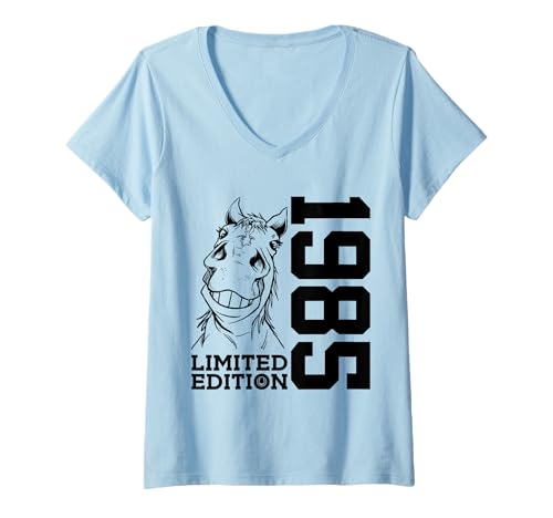 Damen REITEN 40. GEBURTSTAG PFERD LIMITED EDITION 1985 REITER T-Shirt mit V-Ausschnitt Damen REITEN 40. GEBURTSTAG PFERD LIMITED EDITION 1985 REITER T-Shirt mit V-Ausschnitt von JAHRGANG 1985 OUTFIT ZUM 40. GEBURTSTAG