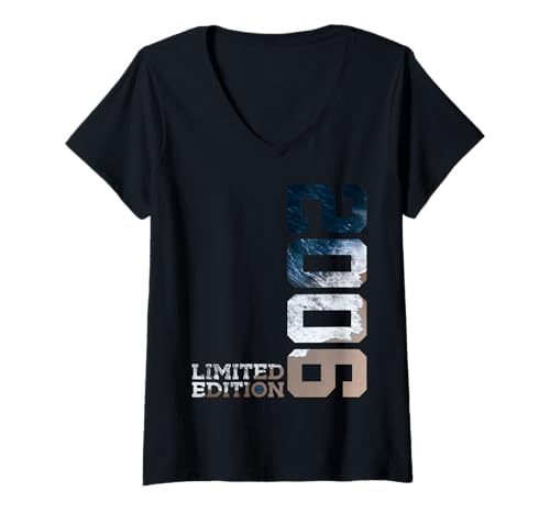 Damen 19 JAHRE 19. GEBURTSTAG LIMITED EDITION 2006 T-Shirt mit V-Ausschnitt von JAHRGANG 2006 OUTFIT ZUM 19. GEBURTSTAG