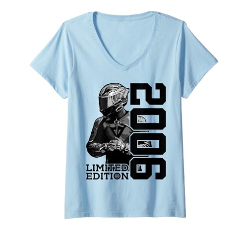 Damen LIMITED EDITION 2006 BIKER MOTORRAD 19. GEBURTSTAG T-Shirt mit V-Ausschnitt Damen LIMITED EDITION 2006 BIKER MOTORRAD 19. GEBURTSTAG T-Shirt mit V-Ausschnitt von JAHRGANG 2006 OUTFIT ZUM 19. GEBURTSTAG