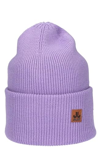 JAIL JAM Moderne Unisex Wool Beanie 'Spandau' mit hoher Krempe, Damen Herren Seemannsmütze, doppellagig, Mütze:Lilac von JAIL JAM