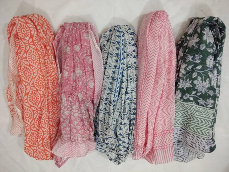 Handgemachter Baumwollsarong Block-Print Strandschal von JAIPURFABANDCRAFT