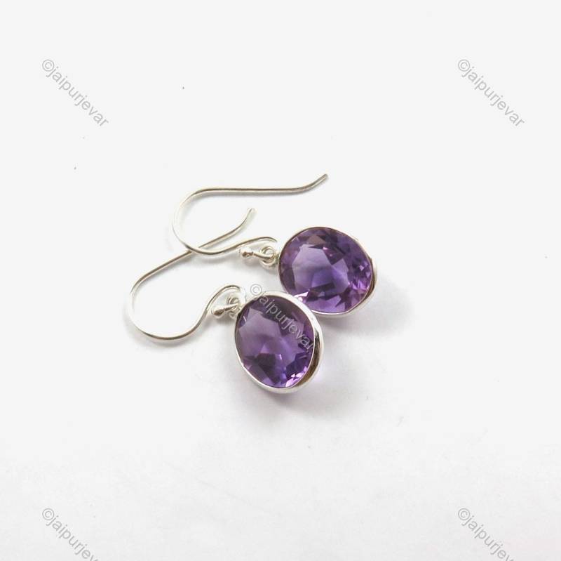 Amethyst Tropfen Ohrringe Boho Sterling Silber Schmuck von JAIPURJEVAR