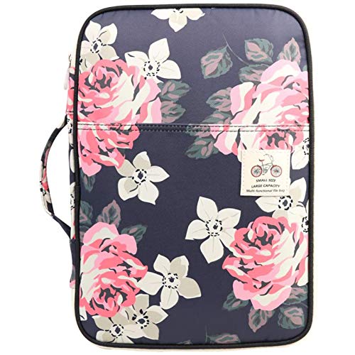 JAKAGO A4 Konferenzmappe Portfolio Schreibmappe mit Griffen Dokumententasche mit Reißverschluss,Wasserdichte Multifunktions Aktenmappe für Reisen Meeting Büro（NEWDH） von JAKAGO