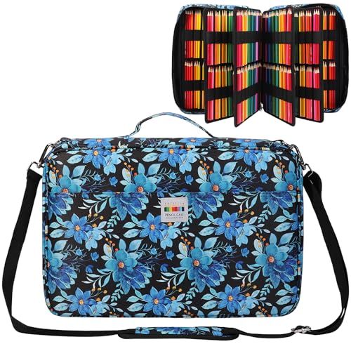 JAKAGO Federmäppchen mit großer Kapazität für 480 Buntstifte,Wasserdicht Stifttasche Schreibwaren Organizer für Malstifte Künstler Pinsel Fineliner Textmarker Geschenk für Kunststudenten（Orchid） von JAKAGO