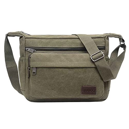 JAKAGO Wasserdichte Umhängetasche Herren, Multi-Tasche Schultertaschen,Arbeitstaschen Herren & Damen,für Outdoor,Reisen,Arbeiten,täglicher Gebrauch (Grün) von JAKAGO