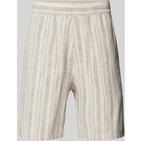 JAKE*S STUDIO MEN Bermudas mit Streifenmuster in Sand, Größe L von JAKE*S STUDIO MEN