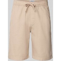 JAKE*S STUDIO MEN Bermudas mit elastischem Bund in Taupe, Größe XXL von JAKE*S STUDIO MEN