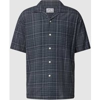 JAKE*S STUDIO MEN Regular Fit Freizeithemd mit Karomuster in Marine, Größe XL von JAKE*S STUDIO MEN