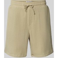 JAKE*S STUDIO MEN Regular Fit Shorts mit elastischem Bund in Hellgruen, Größe XXL von JAKE*S STUDIO MEN