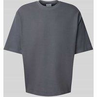 JAKE*S STUDIO MEN Relaxed Fit T-Shirt mit Rundhalsausschnitt in Rauchblau, Größe M von JAKE*S STUDIO MEN