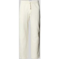 JAKE*S STUDIO MEN Straight Leg Stoffhose mit Strukturmuster in Offwhite, Größe XXL von JAKE*S STUDIO MEN